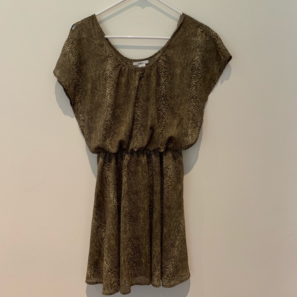 Bar III Snakeskin Green Summer Dress